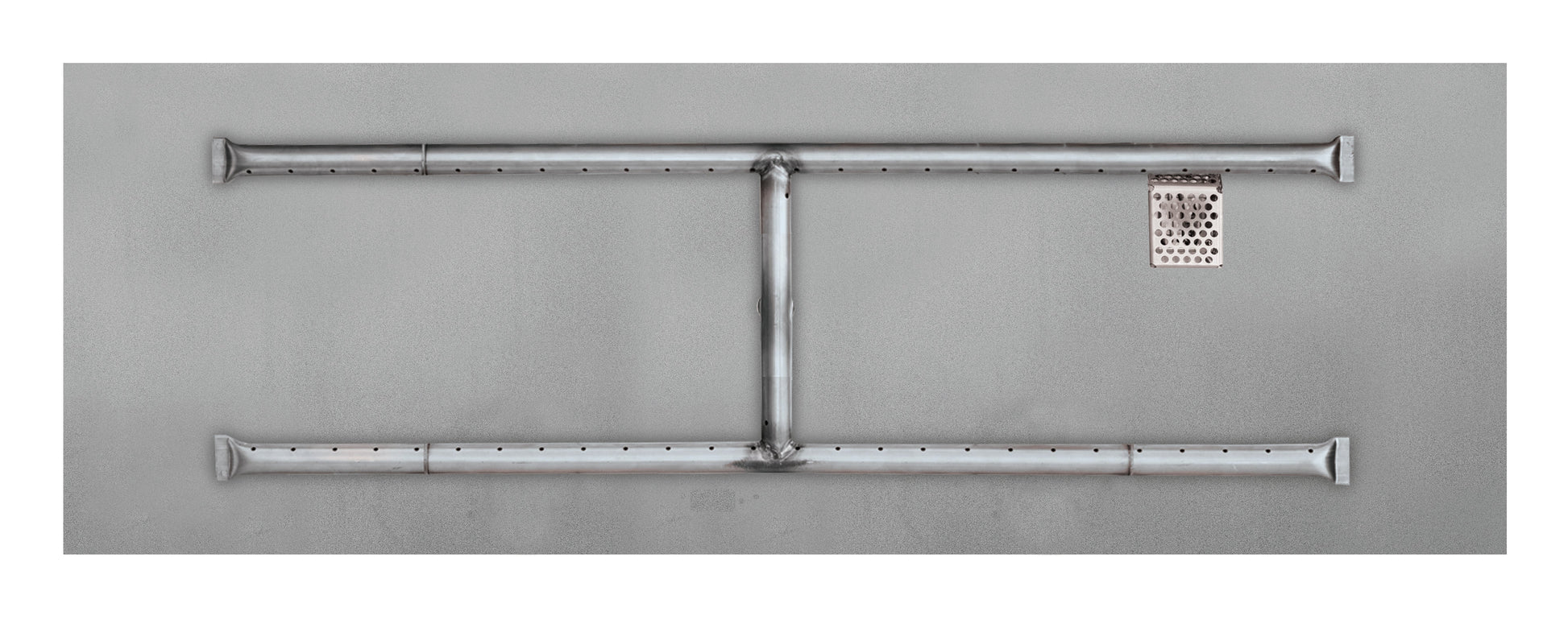 Firegear Sanctuary 76 51" Linear Stainless Steel Natural Gas H Burner System With Flat Pan and All Weather Electronic Ignition System