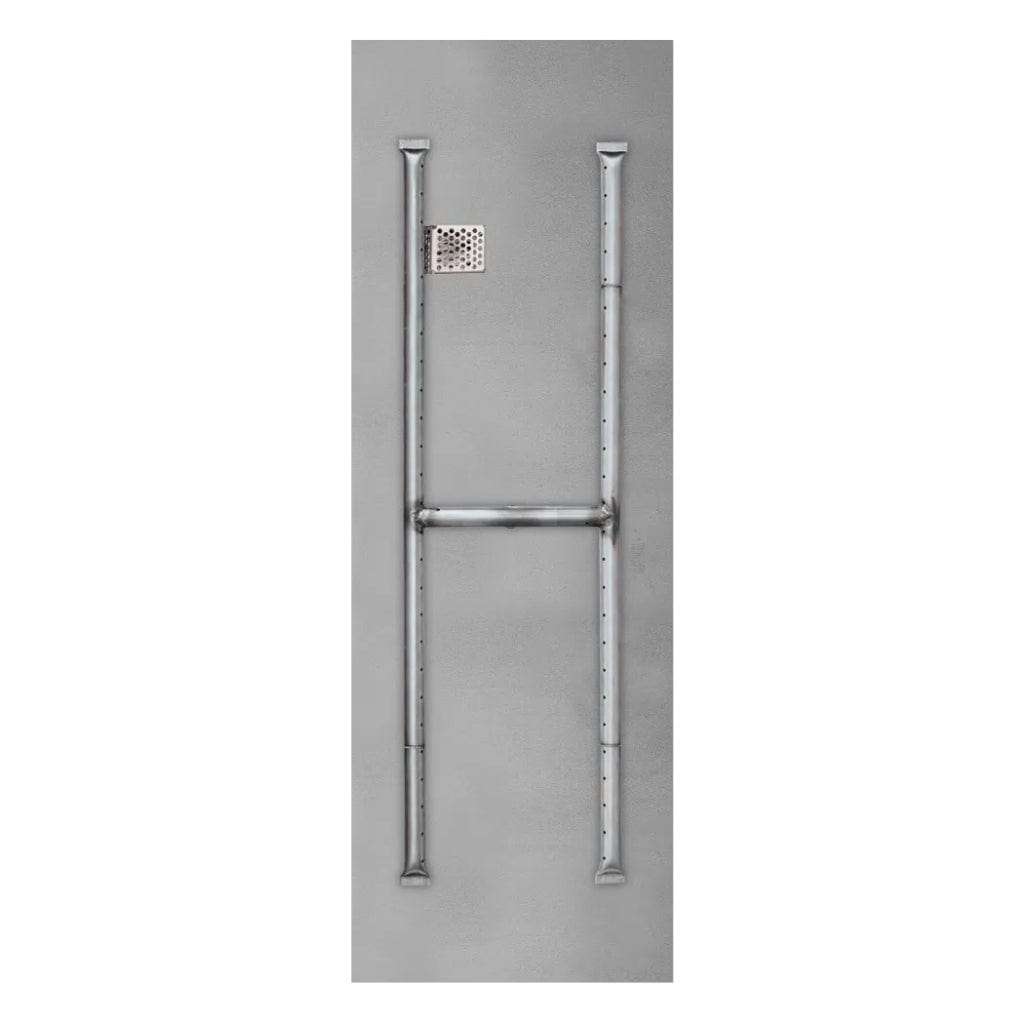 Firegear Sanctuary 76 51" Linear Stainless Steel Natural Gas H Burner System With Flat Pan and Thermocouple Piloted Safety Ignition System