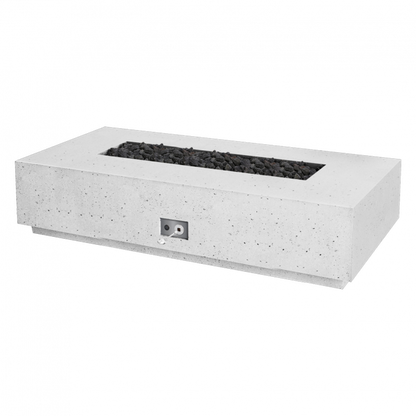 Firegear Sanctuary 76 76" Arctic Rectangular Stainless Steel Natural Gas Fire Table With Match Throw Ignition System
