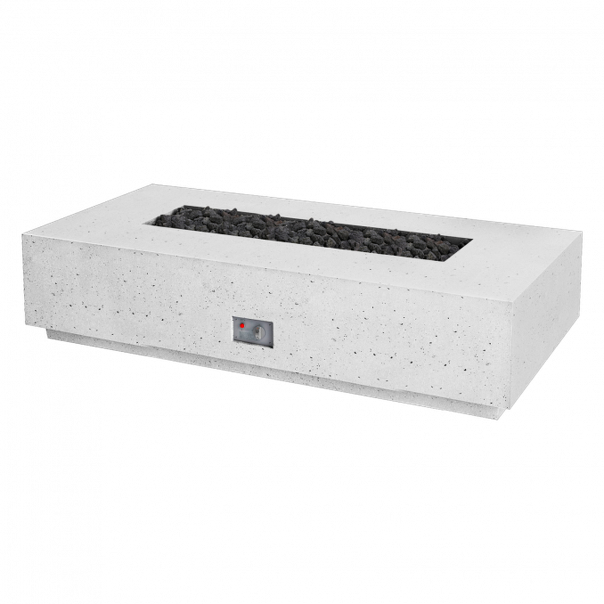 Firegear Sanctuary 76 76" Arctic Rectangular Stainless Steel Natural Gas Fire Table With Thermocouple Piloted Safety Ignition System