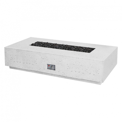 Firegear Sanctuary 76 76" Arctic Rectangular Stainless Steel Natural Gas Fire Table With Thermocouple Piloted Safety Ignition System