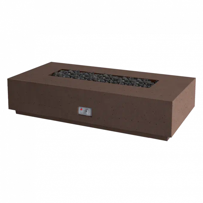 Firegear Sanctuary 76 76" Chocolate Rectangular GFRC Fire Table Only