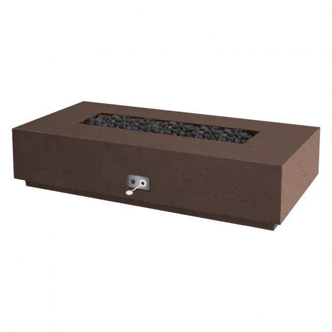 Firegear Sanctuary 76 76" Chocolate Rectangular Stainless Steel Natural Gas Fire Table With All Weather Electronic Ignition System