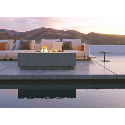 Firegear Sanctuary 76 76" Slate Rectangular Stainless Steel Natural Gas Fire Table With All Weather Electronic Ignition System