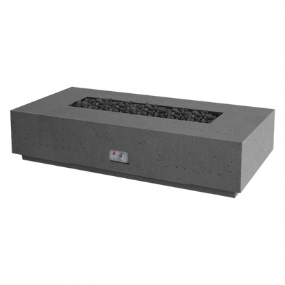 Firegear Sanctuary 76 76" Slate Rectangular Stainless Steel Natural Gas Fire Table With Thermocouple Piloted Safety Ignition System