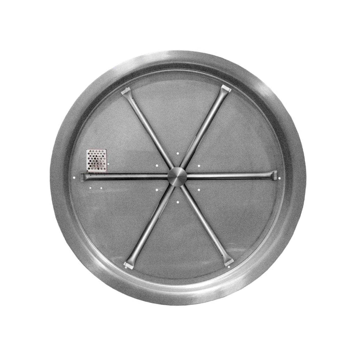 Firegear Stainless Steel Series 33" Round Drop-In Pan Propane Gas Fire Pit Burner System With Thermocouple Piloted Safety Ignition System