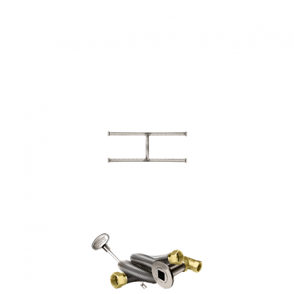 Firegear Stainless Steel Series 27" x 10" Natural Gas Fire Pit H-Burner Kit