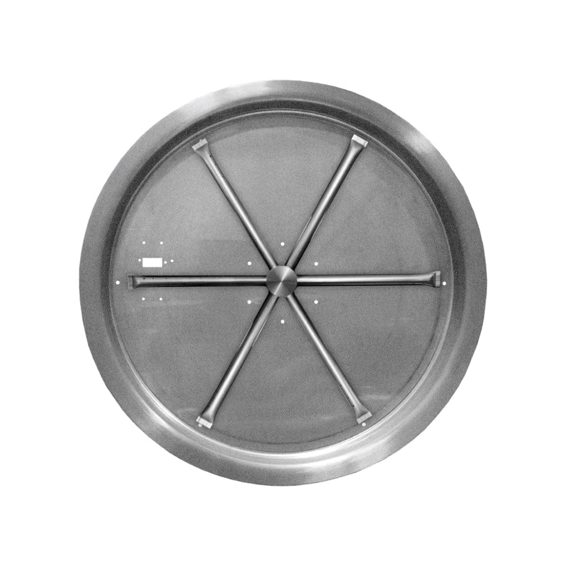 Firegear Stainless Steel Series 29" Round Drop-In Pan Natural Gas Fire Pit Burner System With Match Throw Ignition System