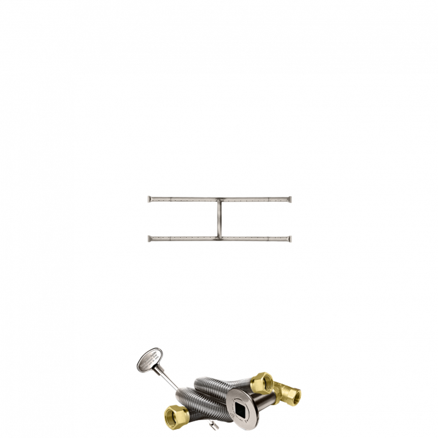 Firegear Stainless Steel Series 33" x 10" Natural Gas Fire Pit H-Burner Kit