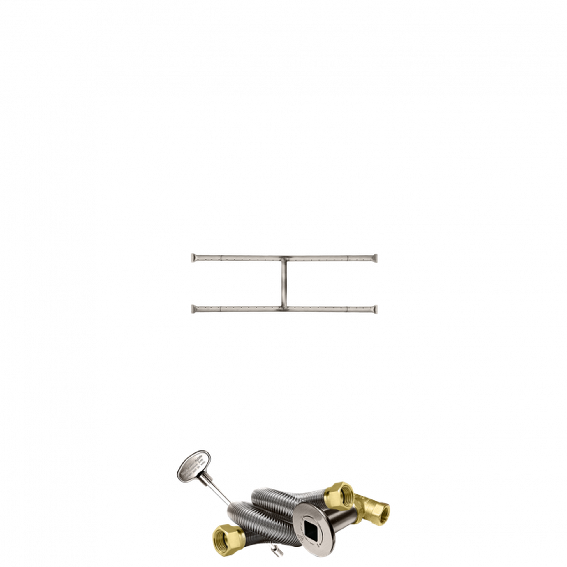 Firegear Stainless Steel Series 33" x 10" Natural Gas Fire Pit H-Burner Kit