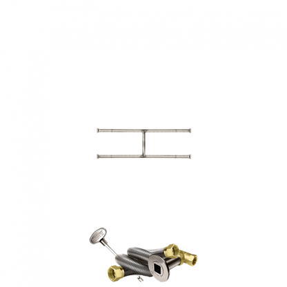 Firegear Stainless Steel Series 33" x 10" Natural Gas Fire Pit H-Burner Kit