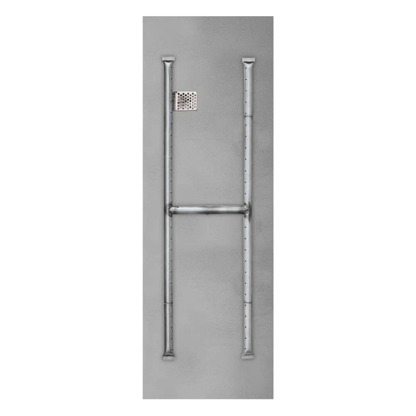 Firegear Stainless Steel Series 48" x 14" Linear Flat Pan Propane Gas Fire Pit H Burner System With Thermocouple Piloted Safety Ignition System