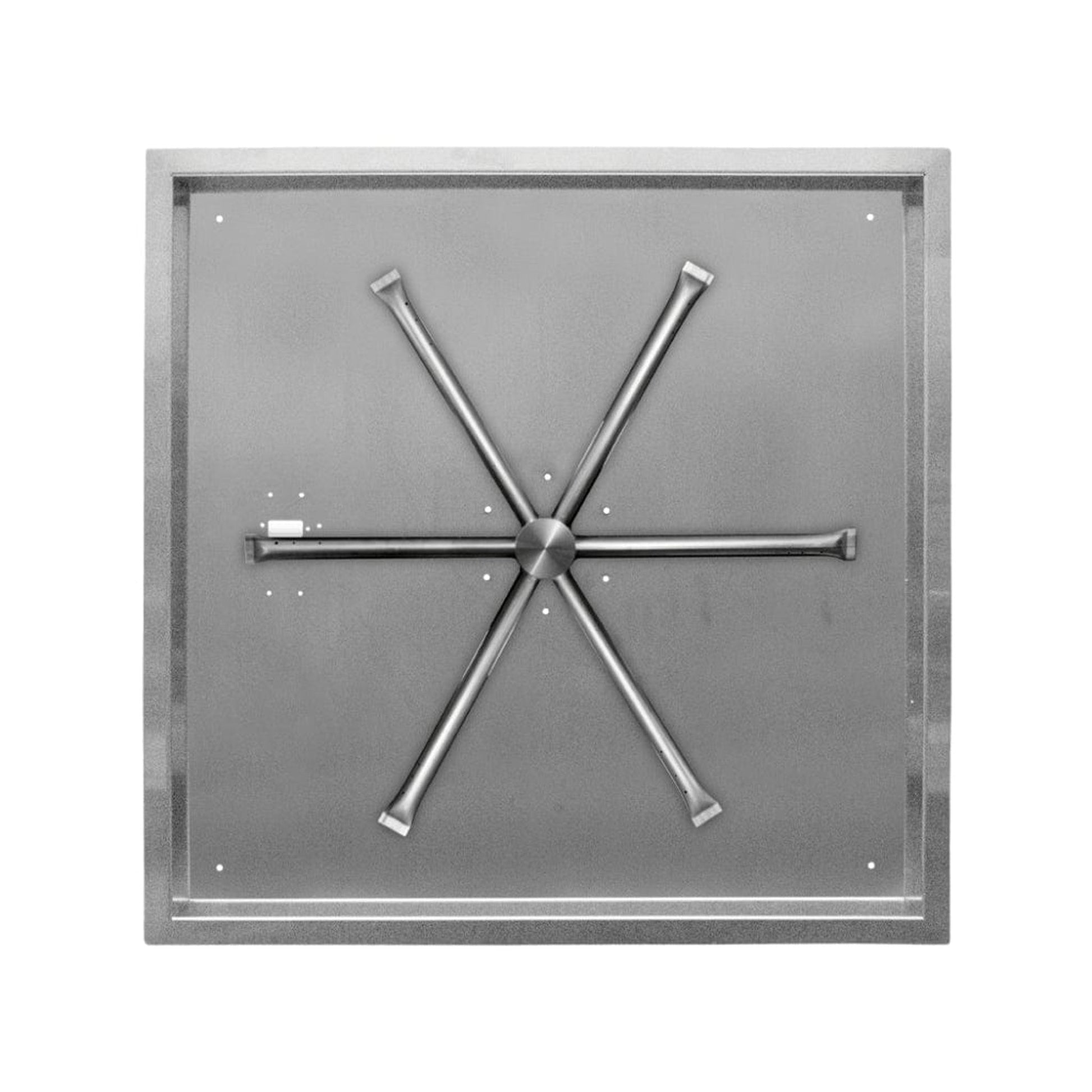 Firegear Stainless Steel Series 20" Square Drop-In Pan Natural Gas Fire Pit Burner System With Match Throw Ignition System