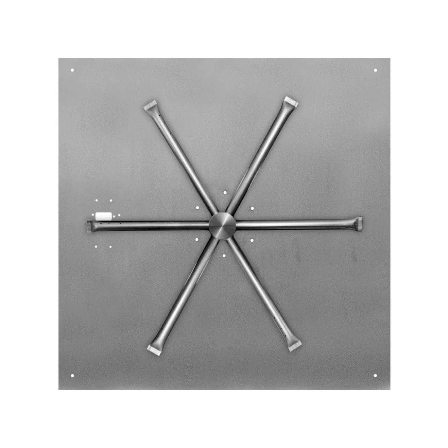 Firegear Stainless Steel Series 40" Square Flat Pan Natural Gas Fire Pit Burner System With Match Throw Ignition System