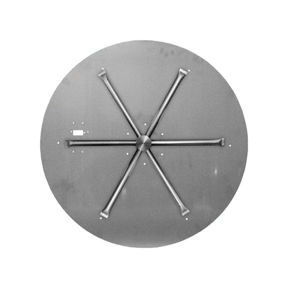 Firegear Stainless Steel Series 26" Round Flat Pan Natural Gas Fire Pit Burner System With Match Throw Ignition System