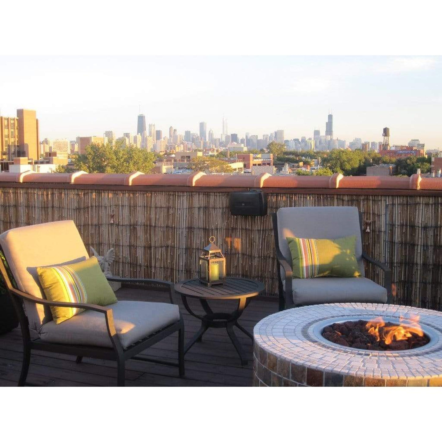 Firegear Stainless Steel Series 26" Round Flat Pan Natural Gas Fire Pit Burner System With Match Throw Ignition System