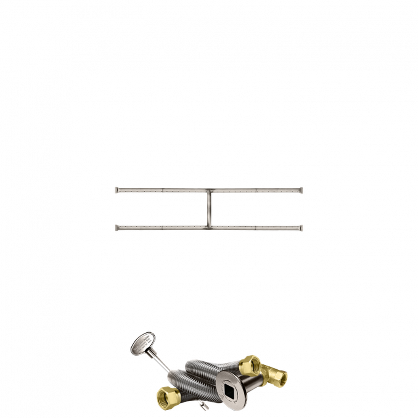 Firegear Stainless Steel Series 45" x 10" Natural Gas Fire Pit H-Burner Kit