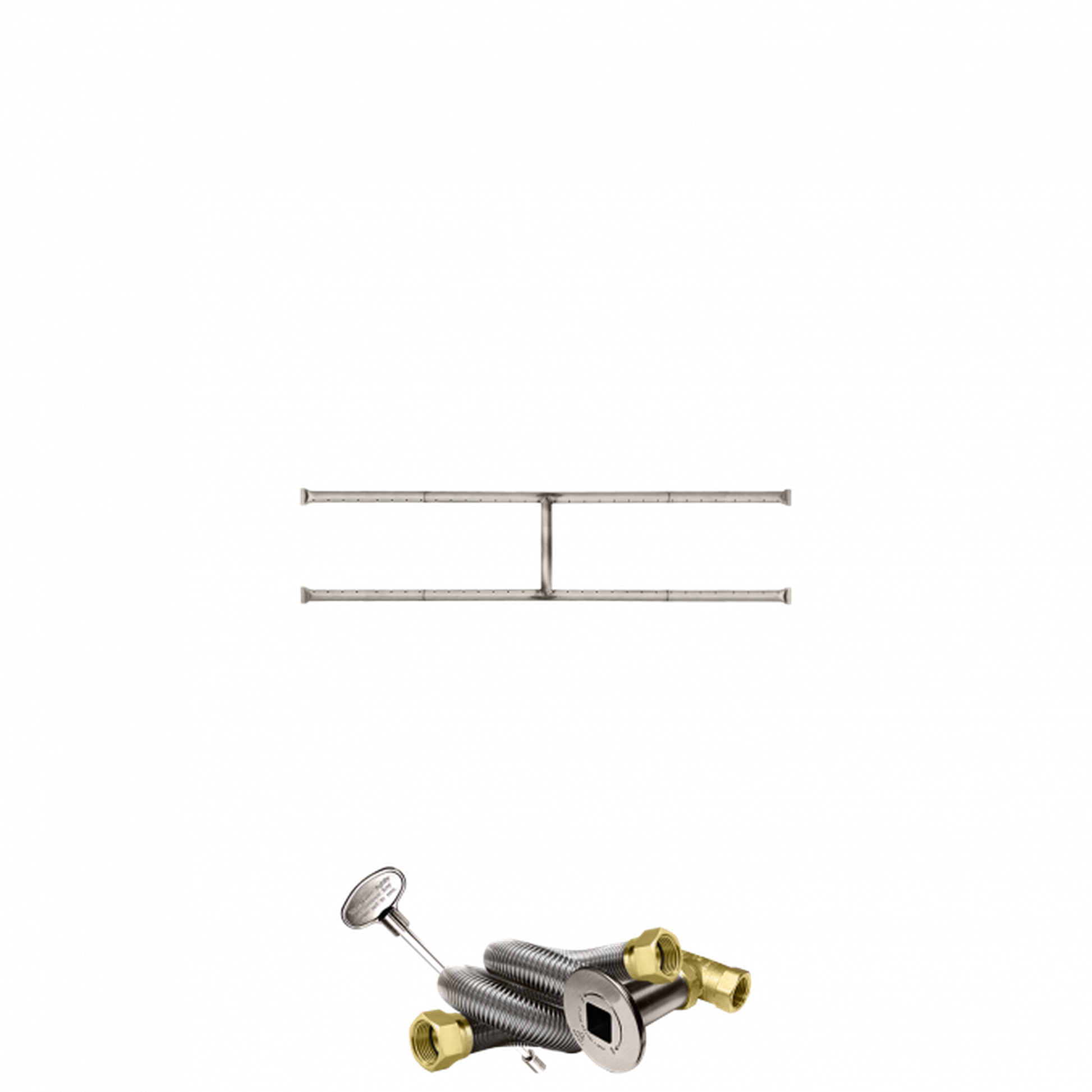 Firegear Stainless Steel Series 45" x 10" Natural Gas Fire Pit H-Burner Kit