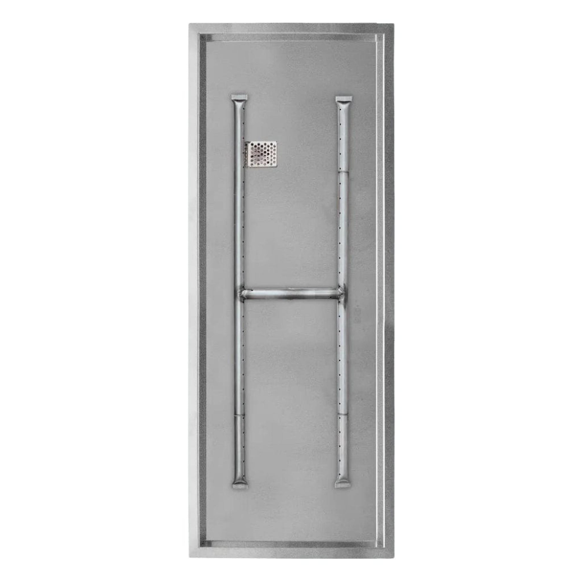 Firegear Stainless Steel Series 36" x 14" Linear Drop-In Pan Natural Gas Fire Pit H Burner System With Thermocouple Piloted Safety Ignition System