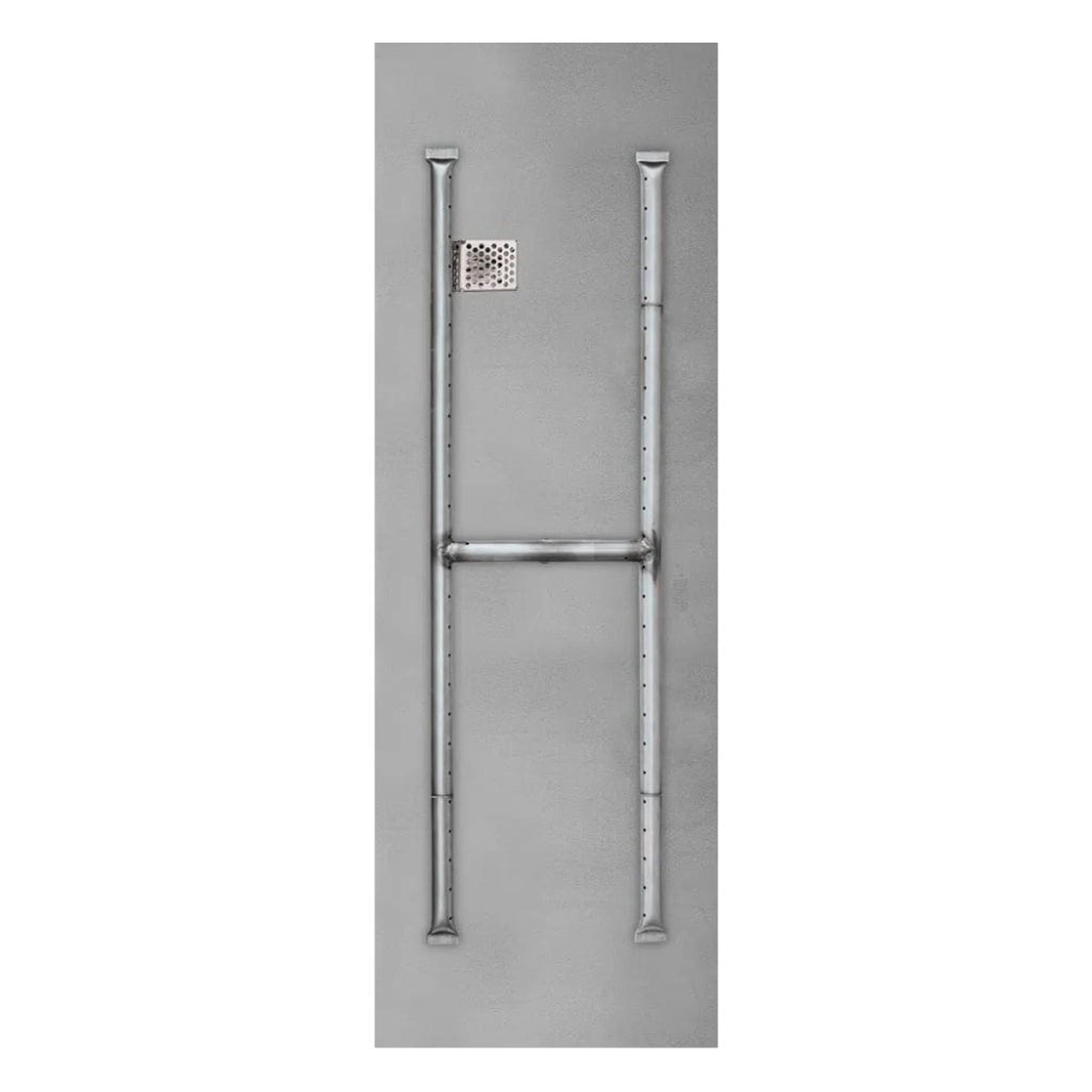 Firegear Stainless Steel Series 36" x 14" Linear Flat Pan Natural Gas Fire Pit H Burner System With Thermocouple Piloted Safety Ignition System