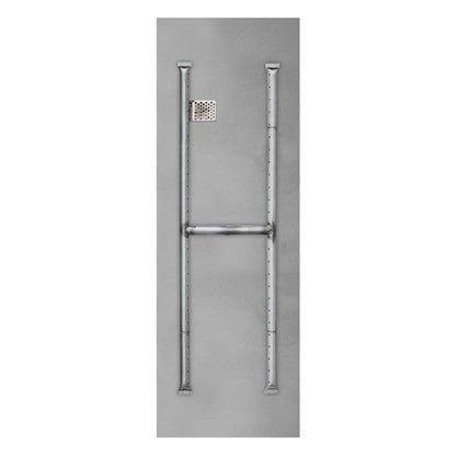 Firegear Stainless Steel Series 36" x 14" Linear Flat Pan Natural Gas Fire Pit H Burner System With Thermocouple Piloted Safety Ignition System