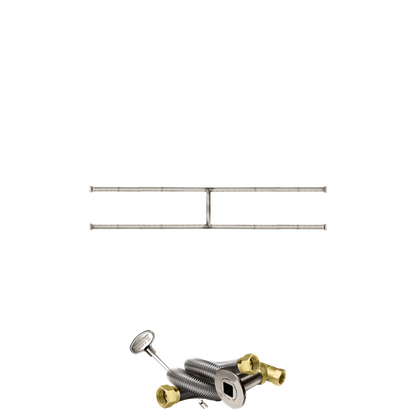 Firegear Stainless Steel Series 57" x 10" Natural Gas Fire Pit H-Burner Kit