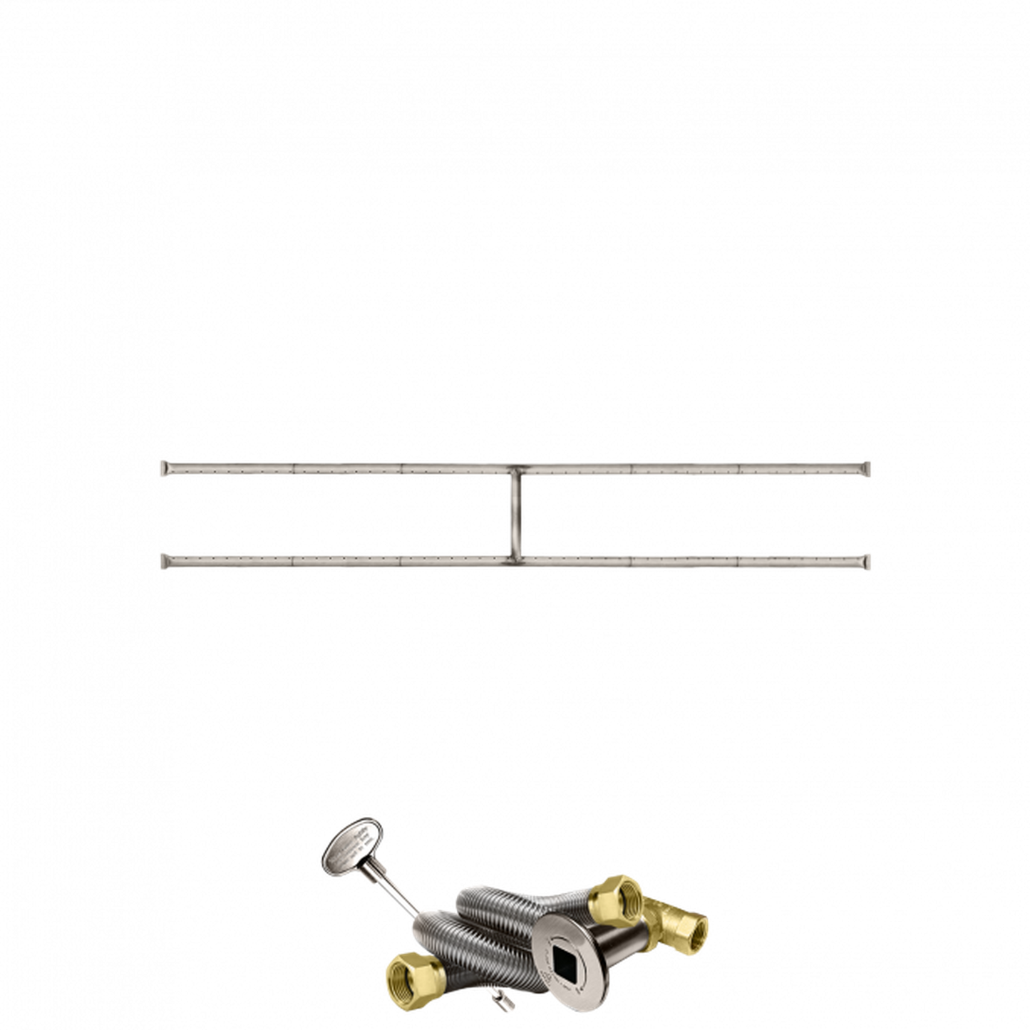 Firegear Stainless Steel Series 69" x 10" Natural Gas Fire Pit H-Burner Kit