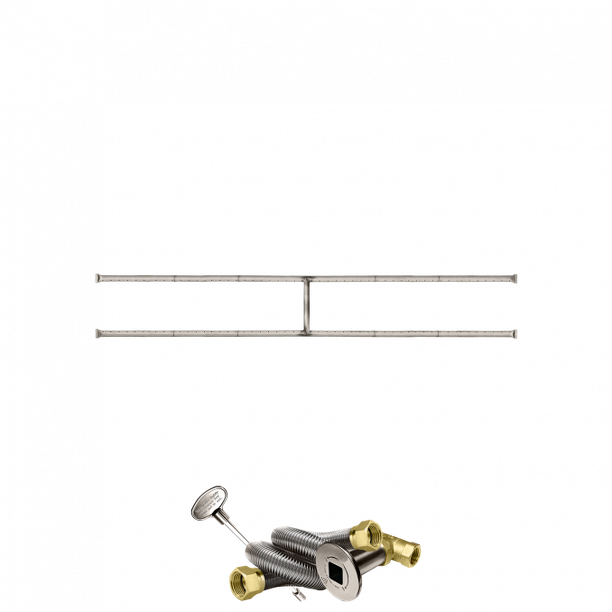 Firegear Stainless Steel Series 69" x 10" Natural Gas Fire Pit H-Burner Kit