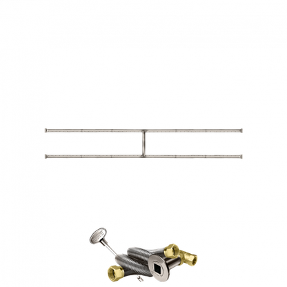 Firegear Stainless Steel Series 69" x 10" Natural Gas Fire Pit H-Burner Kit
