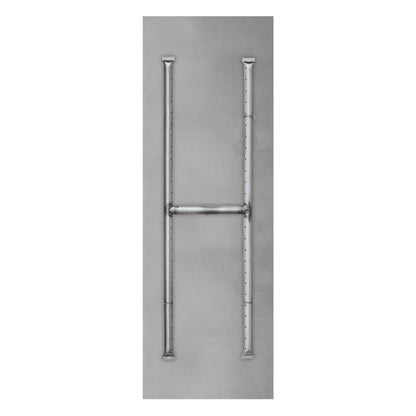 Firegear Stainless Steel Series 72" x 16" Linear Flat Pan Natural Gas Fire Pit H Burner System With Match Throw Ignition System