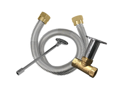 Firegear Stainless Steel Series 84" x 16" Linear Drop-In Pan Natural Gas Fire Pit H Burner System With Match Throw Ignition System