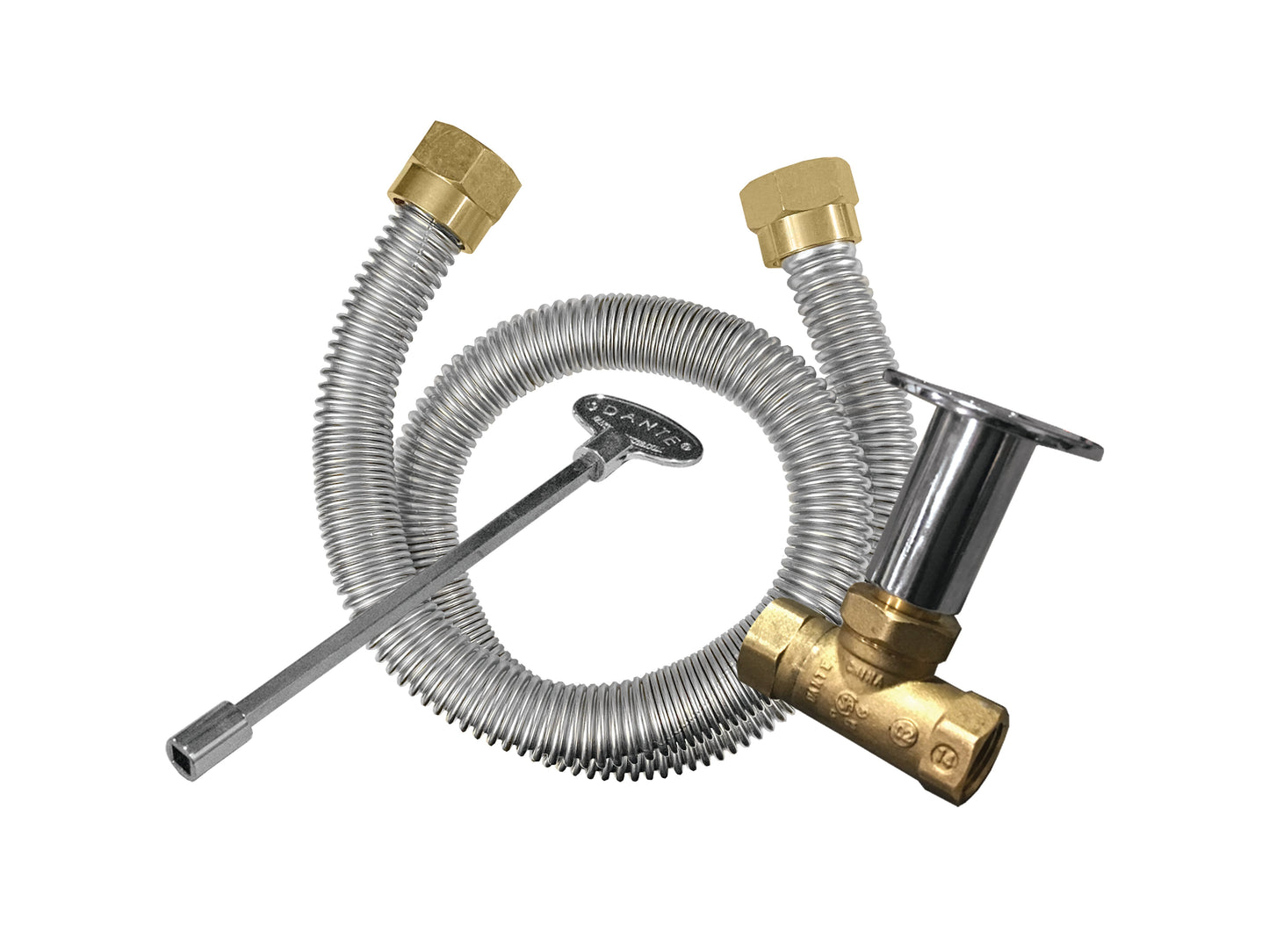 Firegear Stainless Steel Series 84" x 6" Linear Drop-In Pan Natural Gas Fire Pit T Burner System With Match Throw Ignition System