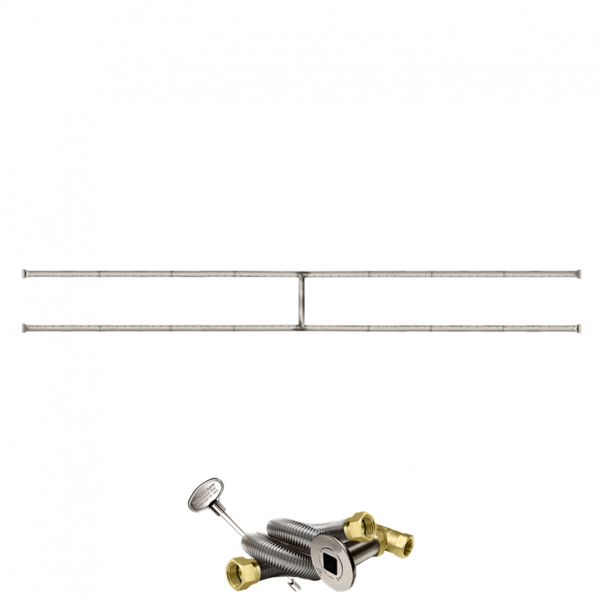 Firegear Stainless Steel Series 93" x 10" Natural Gas Fire Pit H-Burner Kit