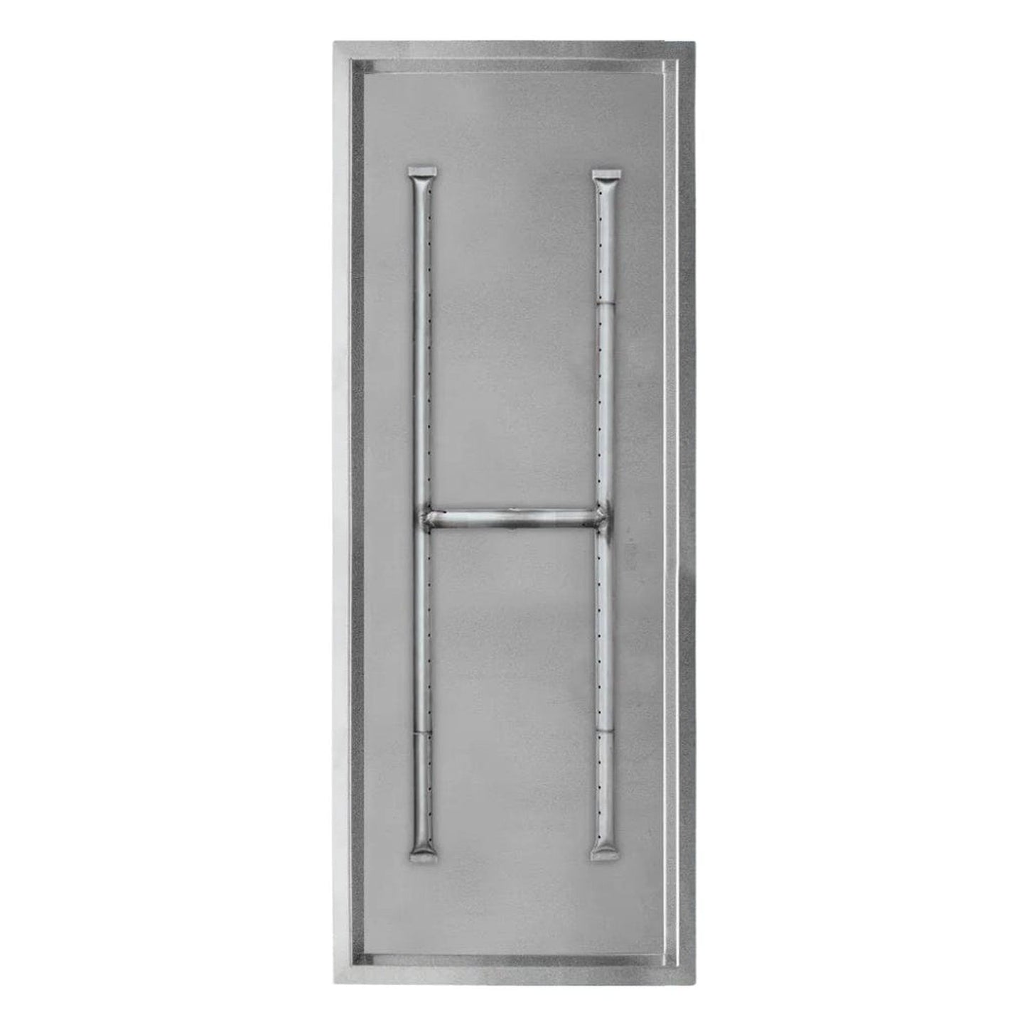 Firegear Stainless Steel Series 36" x 14" Linear Drop-In Pan Natural Gas Fire Pit H Burner System With Match Throw Ignition System