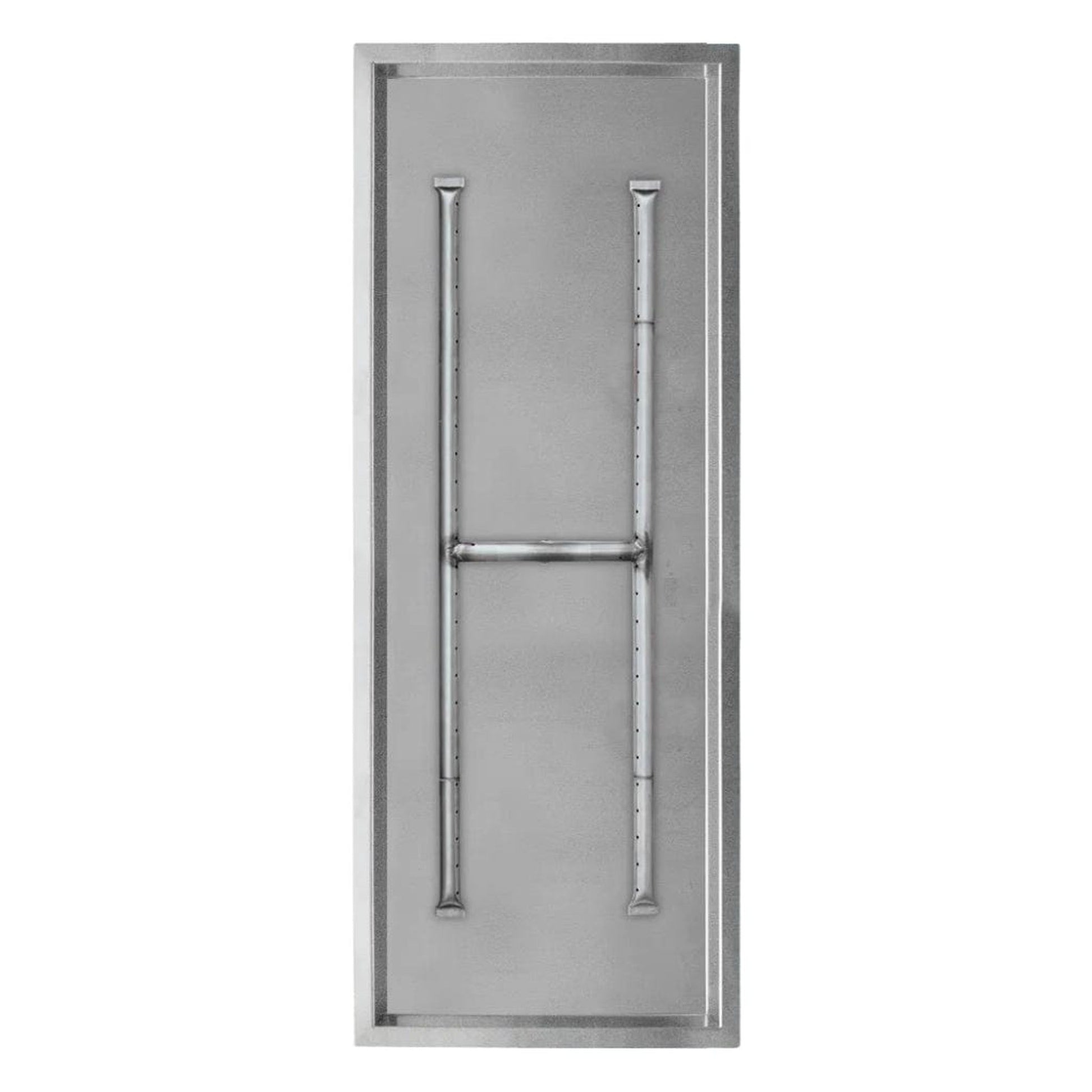 Firegear Stainless Steel Series 36" x 14" Linear Drop-In Pan Natural Gas Fire Pit H Burner System With Match Throw Ignition System