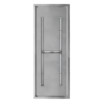 Firegear Stainless Steel Series 36" x 14" Linear Drop-In Pan Natural Gas Fire Pit H Burner System With Match Throw Ignition System