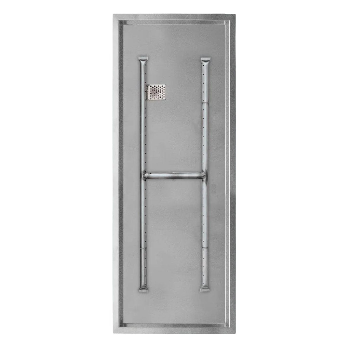 Firegear Stainless Steel Series 36" x 14" Linear Drop-In Pan Natural Gas Fire Pit H Burner System With All Weather Electronic Ignition System