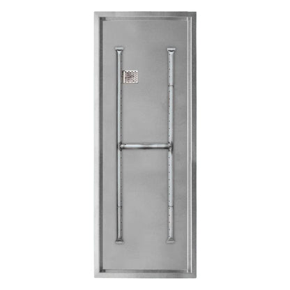 Firegear Stainless Steel Series 36" x 14" Linear Drop-In Pan Natural Gas Fire Pit H Burner System With All Weather Electronic Ignition System