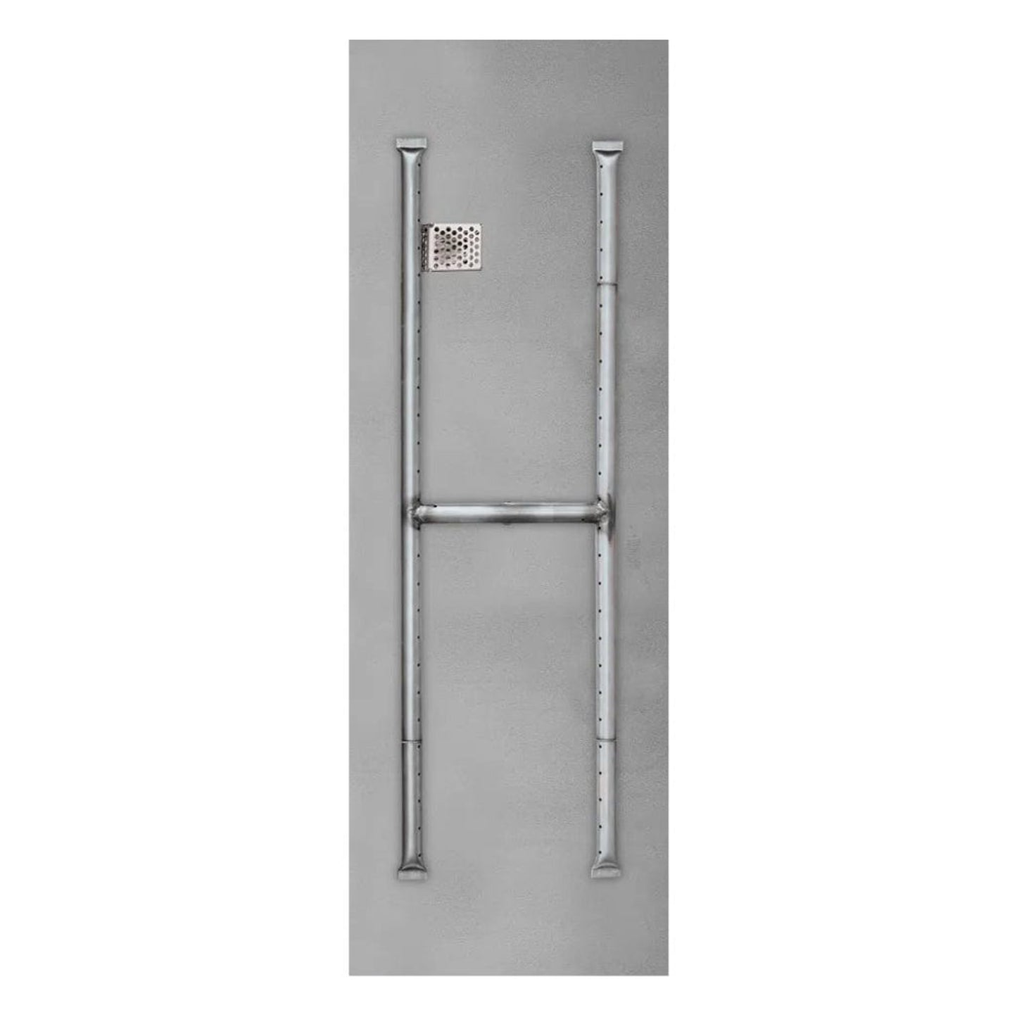 Firegear Stainless Steel Series 36" x 14" Linear Flat Pan Natural Gas Fire Pit H Burner System With All Weather Electronic Ignition System