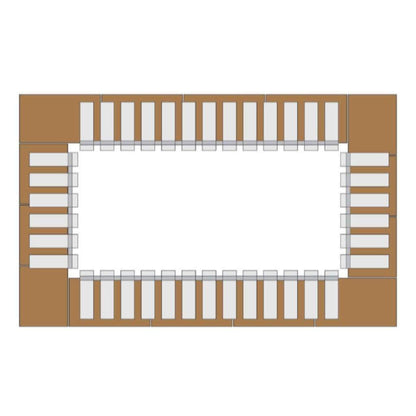 Firegear Stainless Steel Series SRW 20" Square Drop-In Pan Natural Gas Fire Pit Kit With Match Throw Ignition System