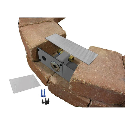 Firegear Stainless Steel Series SRW 20" Square Drop-In Pan Natural Gas Fire Pit Kit With Match Throw Ignition System