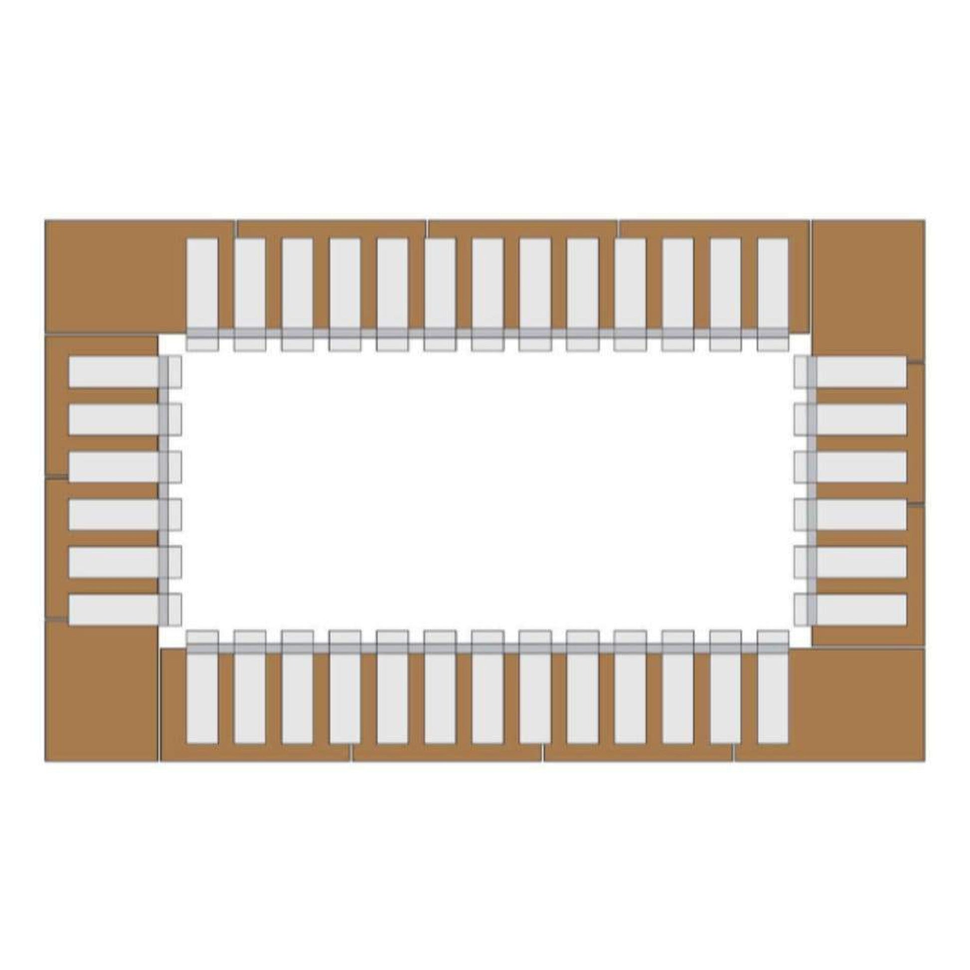 Firegear Stainless Steel Series SRW 25" Square Flat Pan Natural Gas Fire Pit Kit With Match Throw Ignition System
