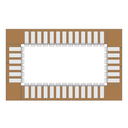 Firegear Stainless Steel Series SRW 34" Square Flat Pan Natural Gas Fire Pit Kit With Match Throw Ignition System