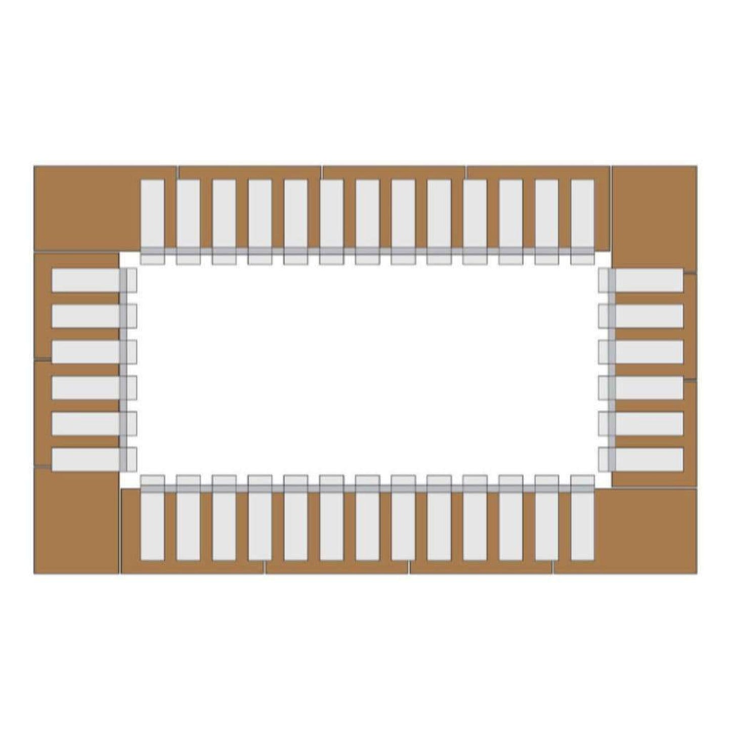 Firegear Stainless Steel Series SRW 40" Square Flat Pan Natural Gas Fire Pit Kit With Match Throw Ignition System