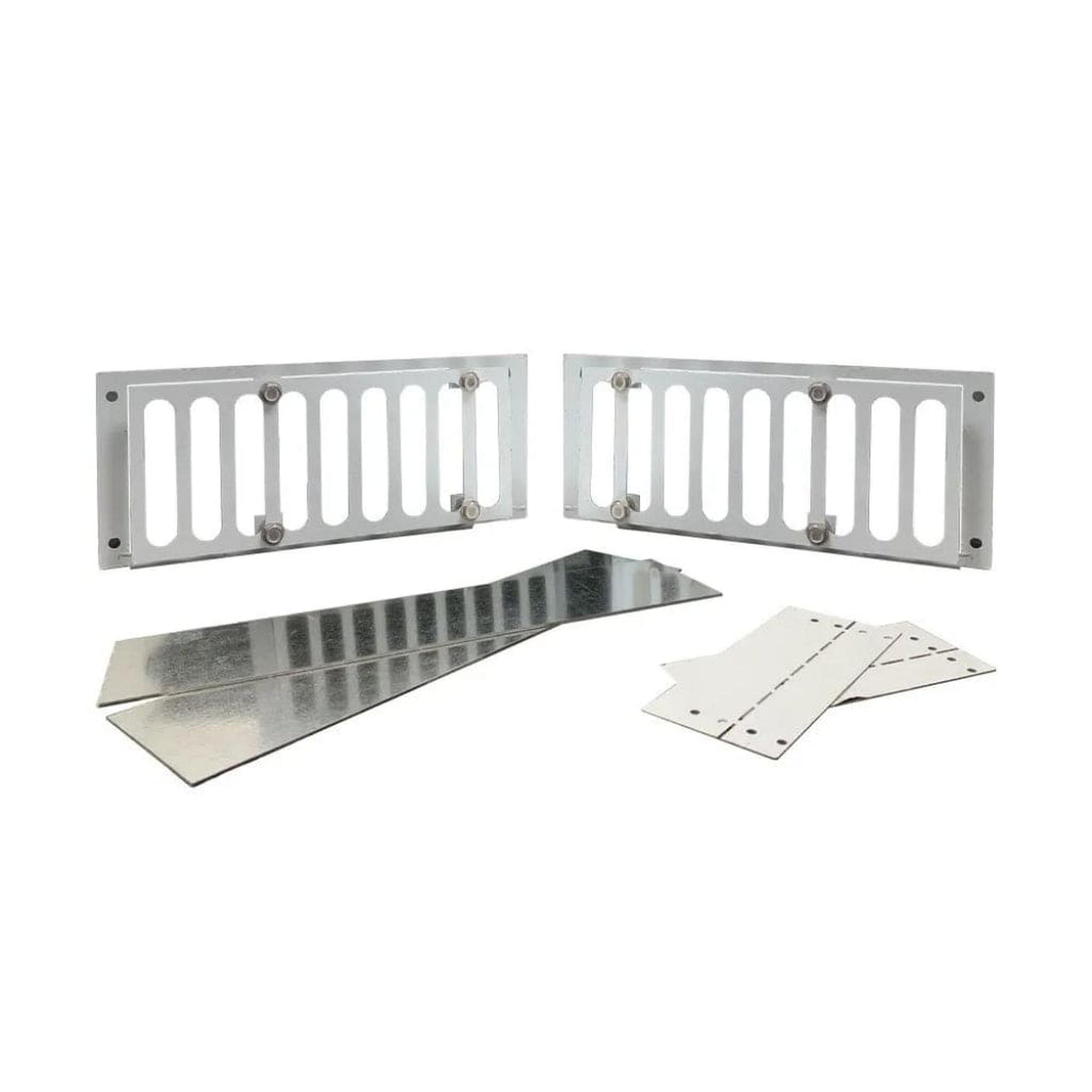 Firegear Stainless Steel Series SRW 48" x 14" Linear H Flat Pan Natural Gas Fire Pit Kit With Match Throw Ignition System