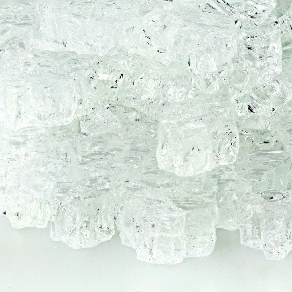 Fireglass Plus 1/4" Crystal Ice Fire Glass Media (10 lbs)