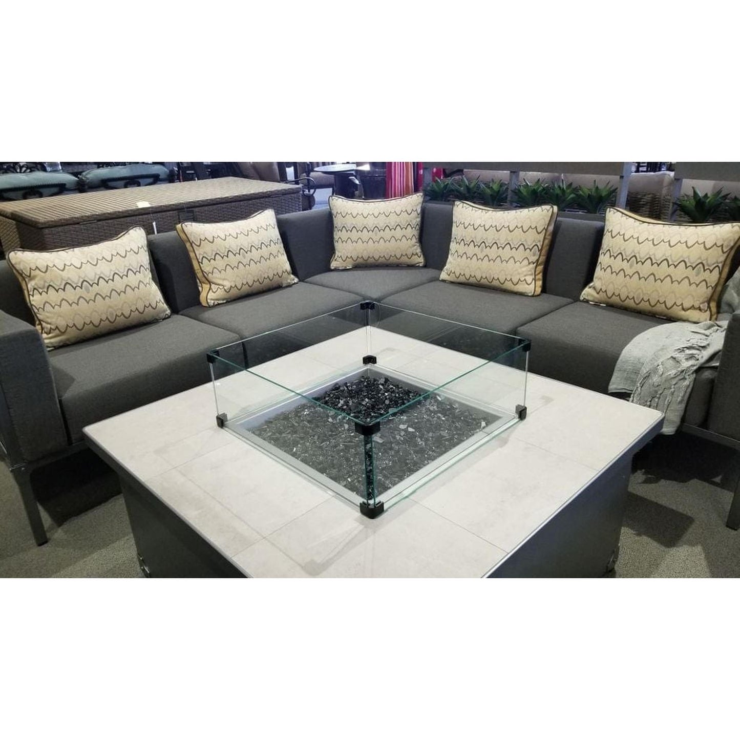 Fireglass Plus 1/4" Crystal Ice Reflective Fire Glass Media (10 lbs)