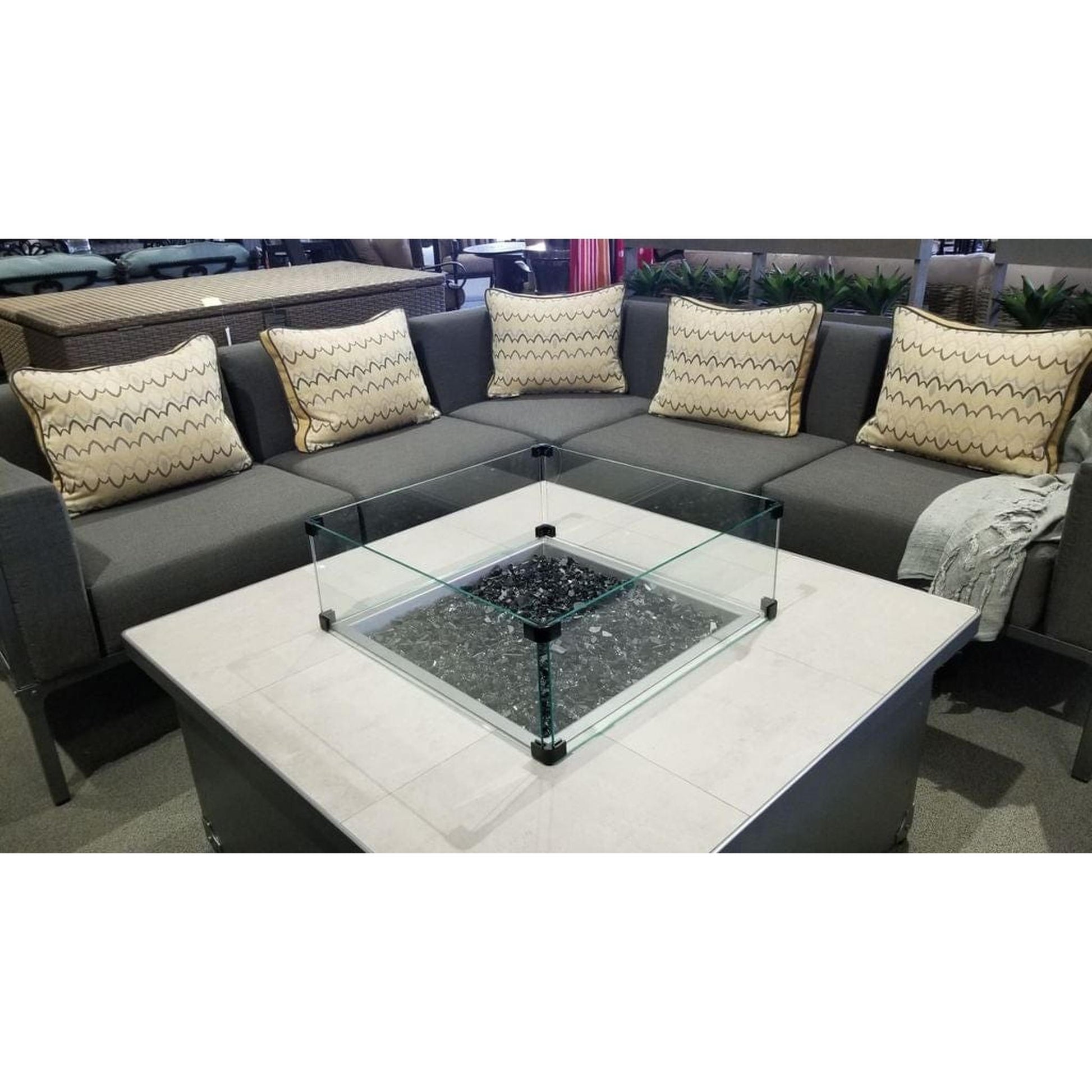 Fireglass Plus 1/4" Crystal Ice Reflective Fire Glass Media (10 lbs)