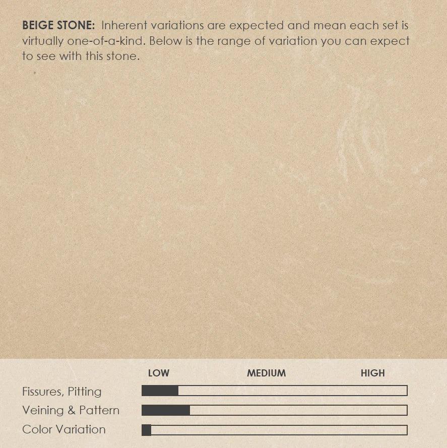 Fireside Furnishing Design Series Beige Stone Surround Set 2, Single Pack
