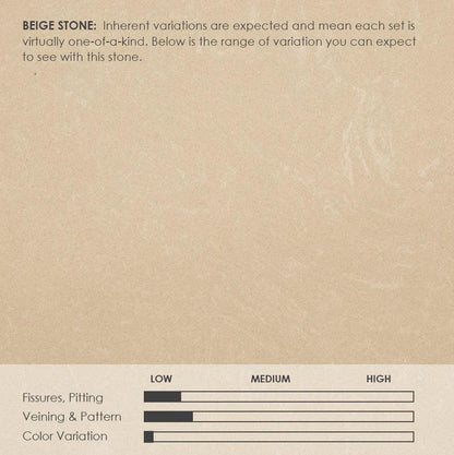 Fireside Furnishing Design Series Beige Stone Surround Set 2, Single Pack